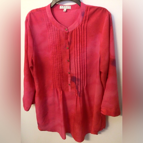 Chaus pink blue tunic blouse size XL - Picture 2 of 5